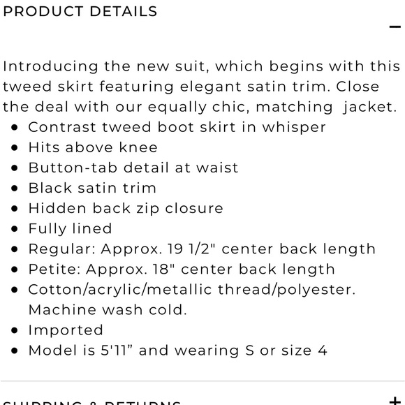 WHBM Contrast Tweed Boot Skirt size 12 - Picture 13 of 13